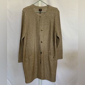 CHICO’S (Size 3) Travelers Collection - Gold Cardigan